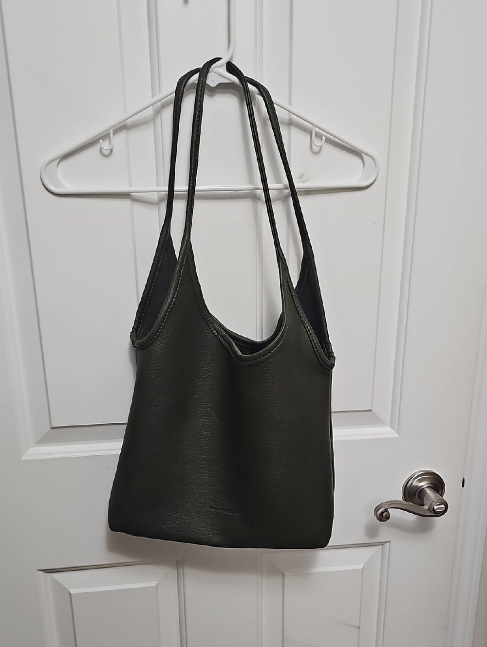 Montana West Forest Green Minimalist Olive Green Vegan Leather Purse 3"Hx12"W